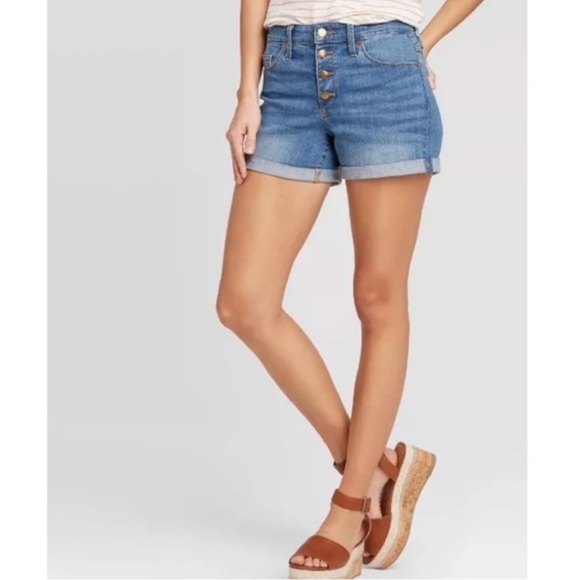 Universal Thread Pants - Universal thread denim shorts cuffed button fly
